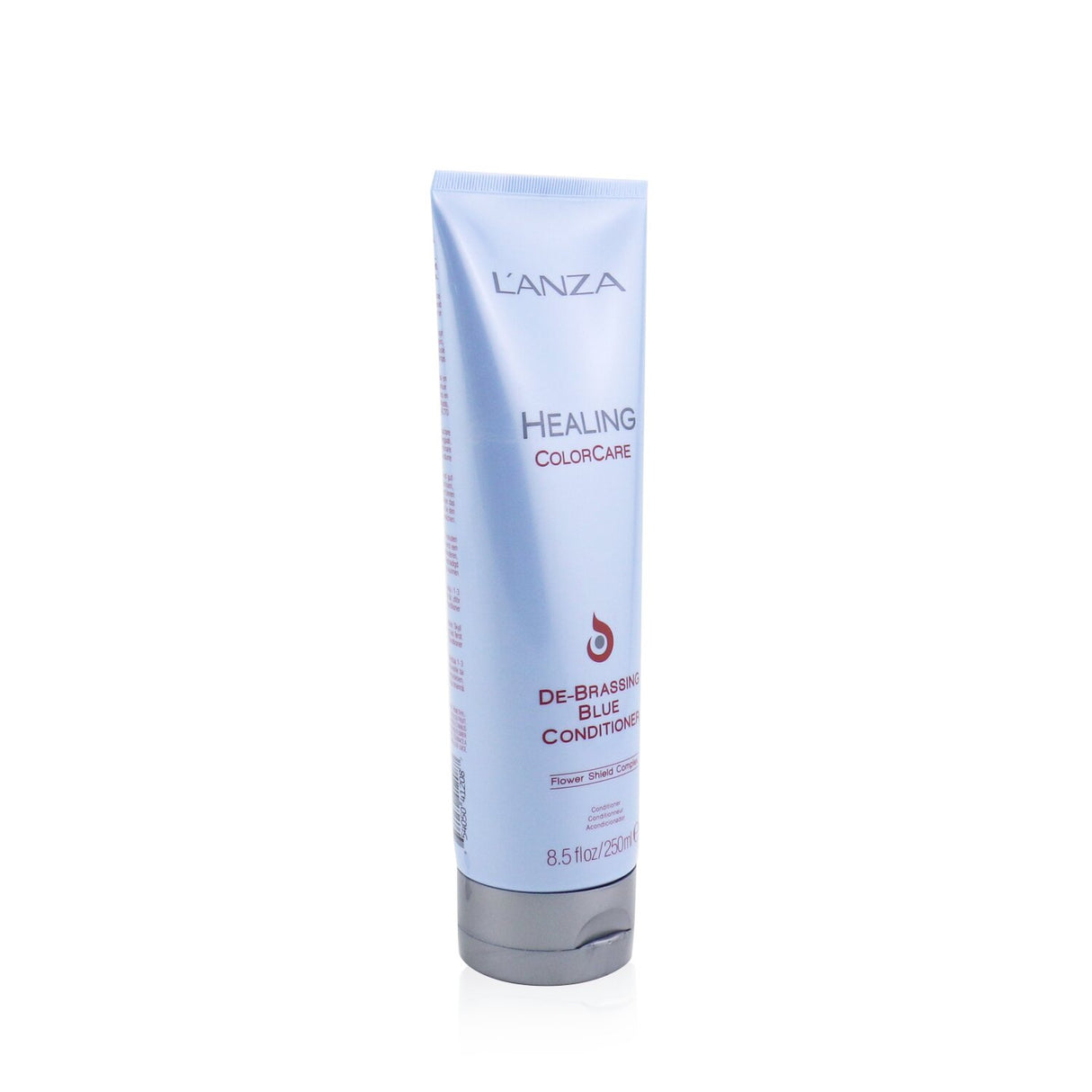 Lanza De-Brassing Blue Conditioner for color-treated brunettes, eliminating brassiness while nourishing hair.