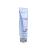 Lanza De-Brassing Blue Conditioner for color-treated brunettes, eliminating brassiness while nourishing hair.