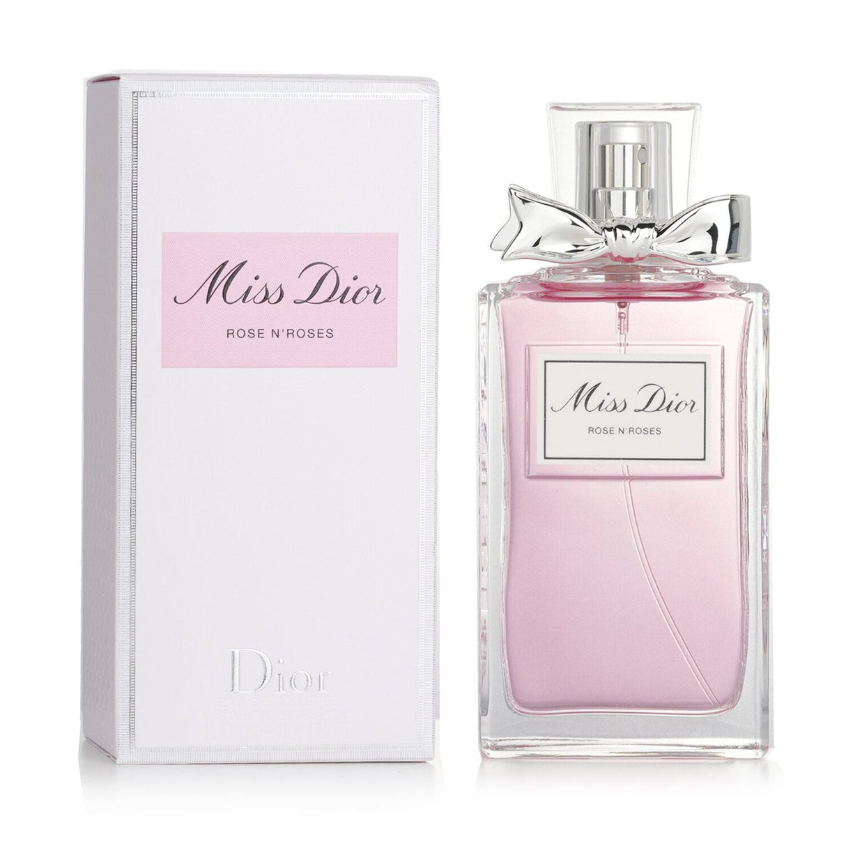 Miss Dior Rose N'Roses Eau De Toilette Spray in 100ml bottle, featuring a vibrant citrus floral scent for modern elegance.