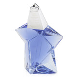 Star-shaped bottle of Thierry Mugler's Angel Eau De Parfum, featuring fruity and woody notes for elegant contemporary women.