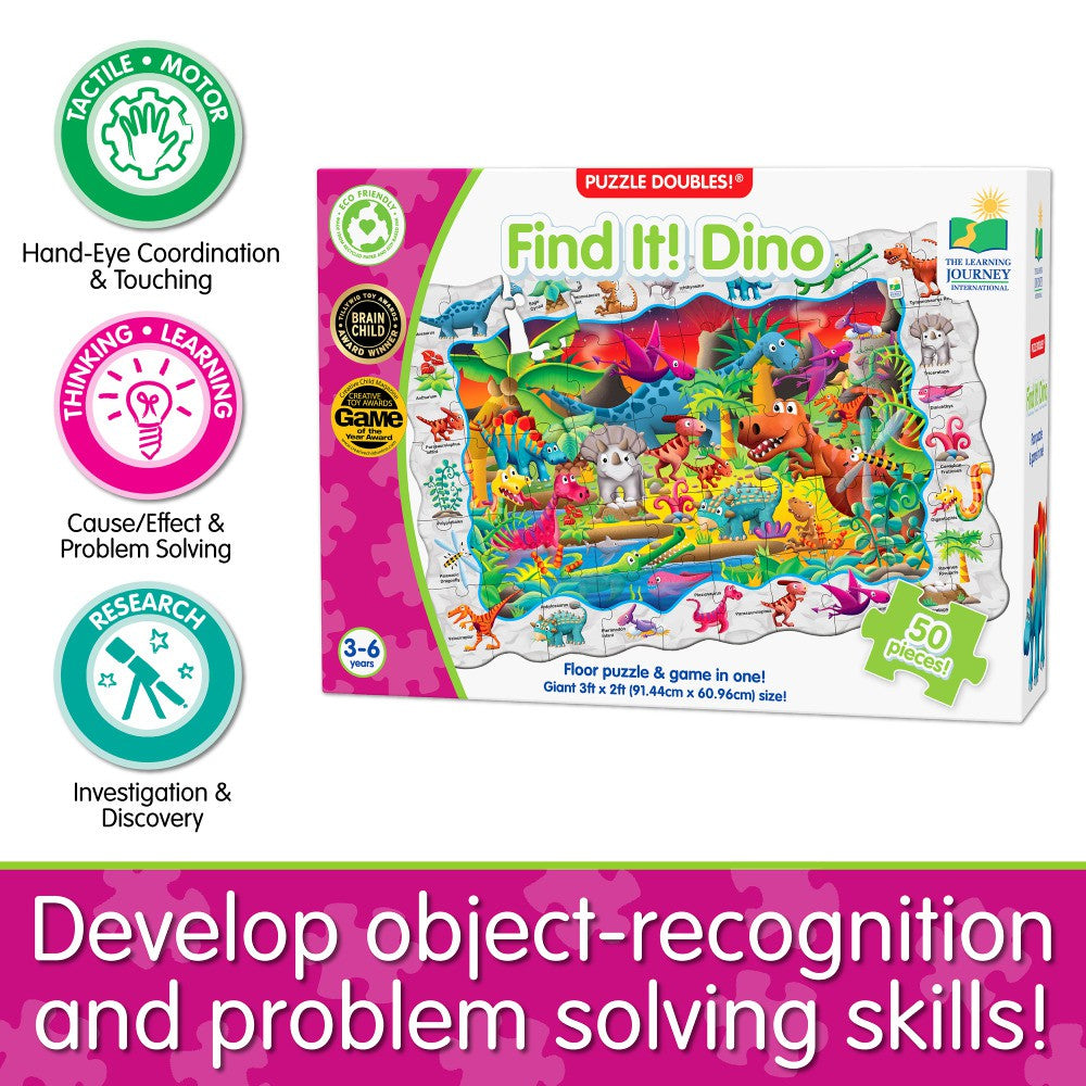 Puzzle Doubles - Find It! Dinosaurs