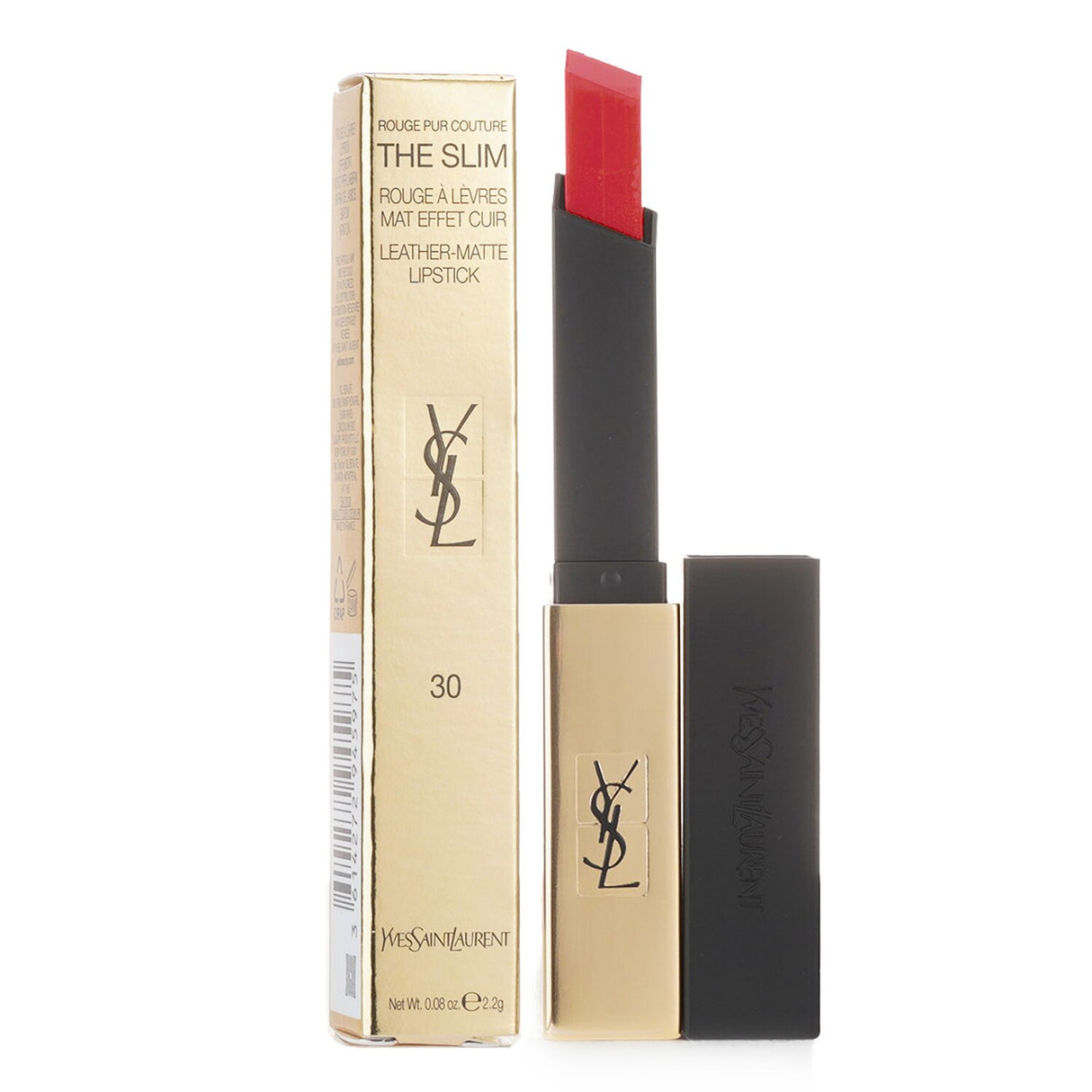 Yves Saint Laurent Rouge Pur Couture Matte Lipstick #30 Nude, featuring a sleek design and rich, long-lasting color.