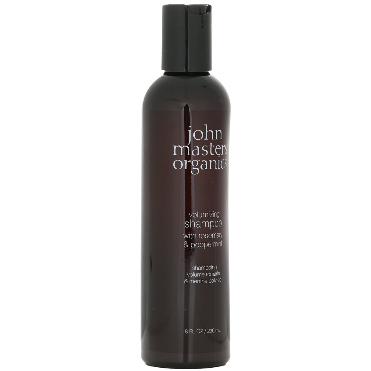 Nourishing shampoo for fine hair with rosemary and peppermint, promoting volume and scalp health in a 236ml bottle.