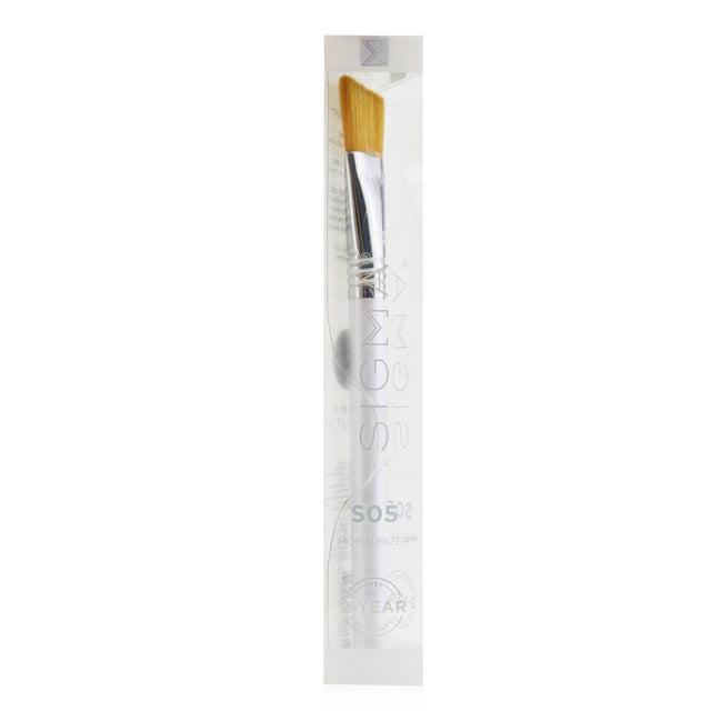 Sigma Beauty S05 Moisturizer Brush with soft angled head for precise, hygienic moisturizer application on the face.