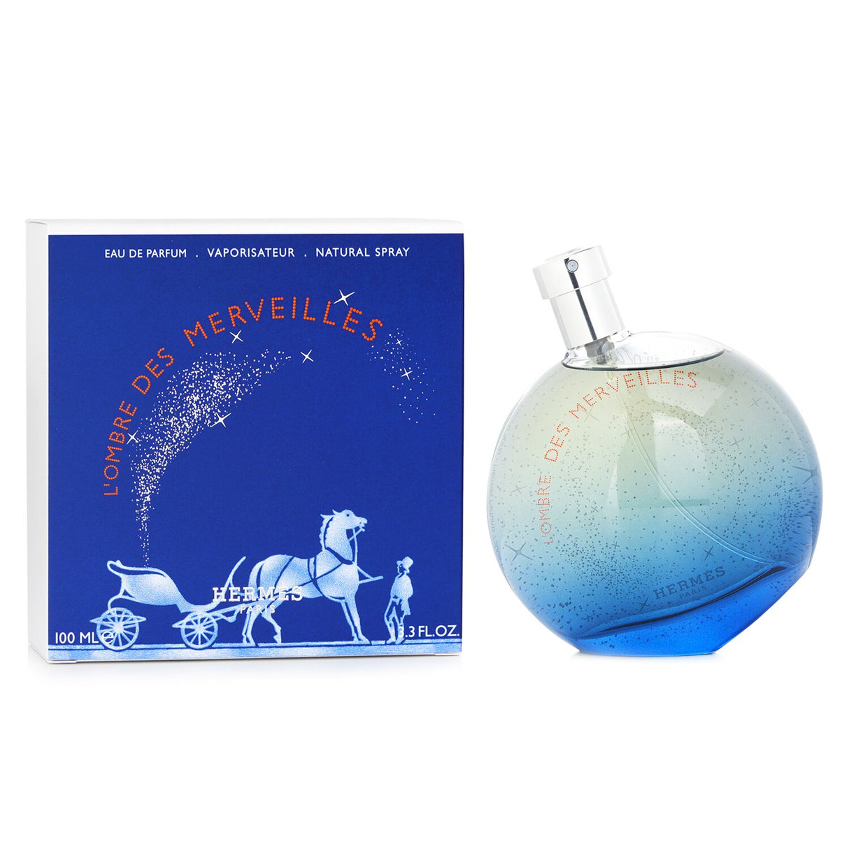 Hermes L'Ombre Des Merveilles Eau De Parfum 100ml spray, an enchanting blend of black tea, incense, and tonka bean for all.