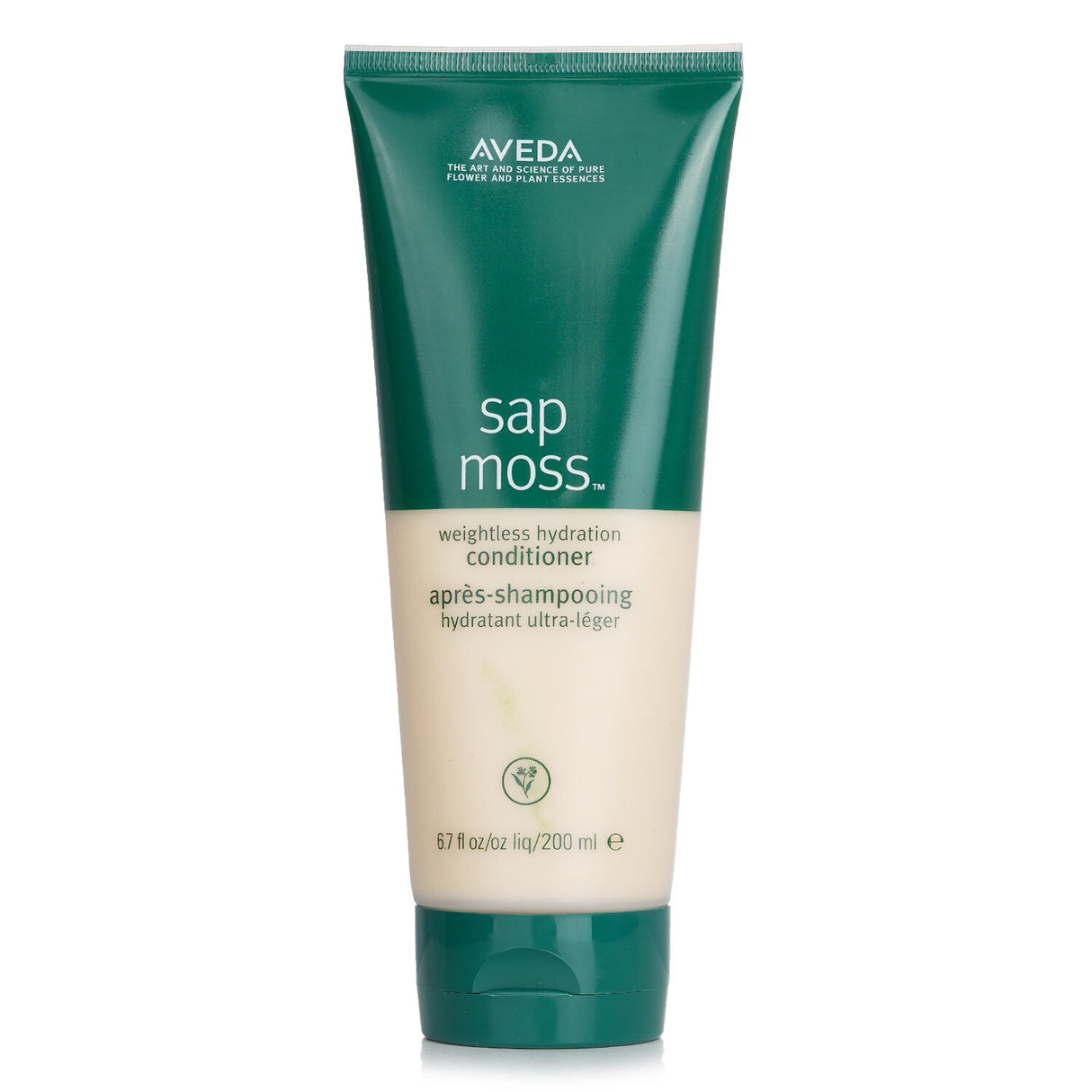 Aveda's Sap Moss Weightless Hydration Conditioner, 200ml, infused with Iceland moss for lightweight hydration and frizz control.