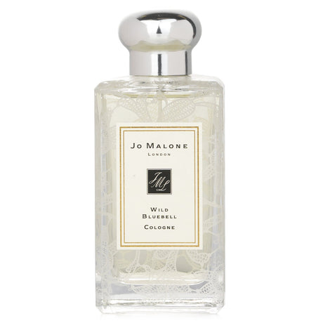 Jo Malone Wild Bluebell Cologne Spray in Daisy Leaf Lace Design, 100ml - a floral fragrance with bluebell, amber, and musk notes.