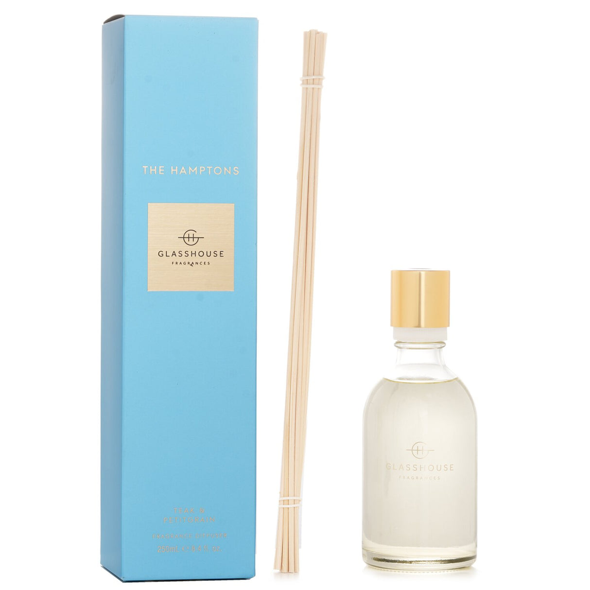 Glasshouse Diffuser - The Hamptons (Teak & Petitgrain) 250ml/8.4oz