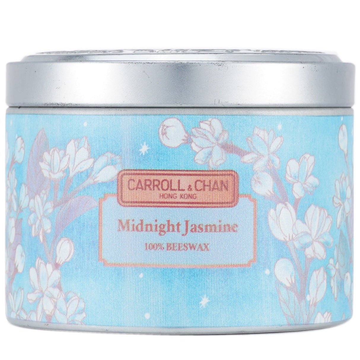 Carroll & Chan 100% Beeswax Tin Candle in Midnight Jasmine, eco-friendly, hand-poured, with a clean burn and soothing floral scent.