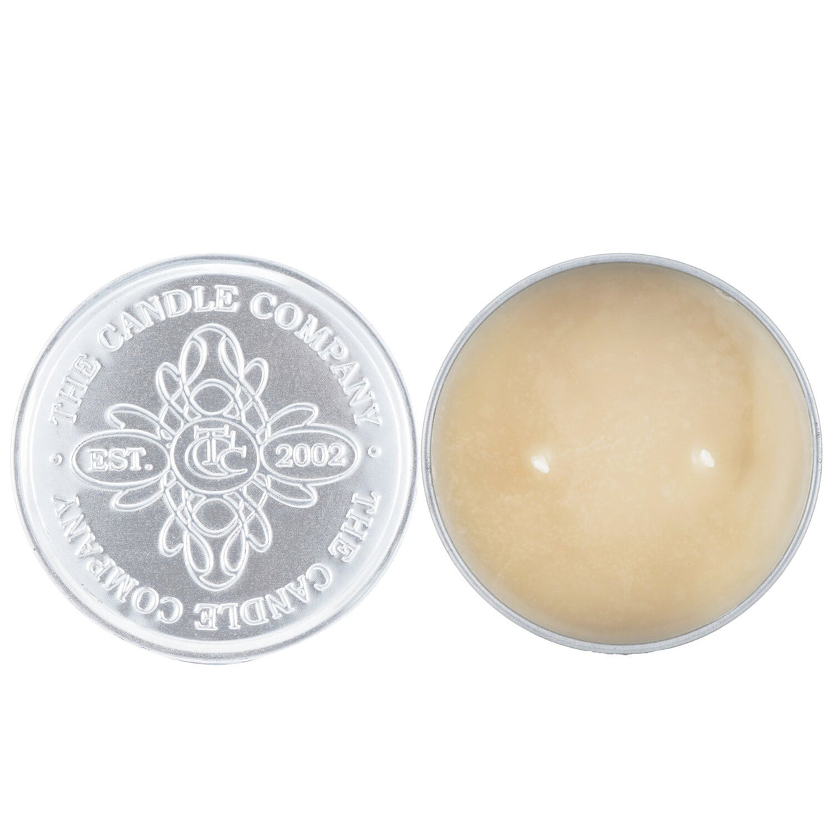 100% beeswax tin candle in Eastern Spices scent, 8x6 cm, features wooden wicks for a clean burn and 25-hour fragrant illumination.