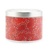 Hand-poured beeswax candle in Indian sandalwood, featuring wooden wicks, eco-friendly packaging, and 25 hours of burn time.