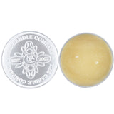 100% beeswax tin candle in Sakura scent, handcrafted with wooden wicks for a clean burn, eco-friendly, and beautiful decor.