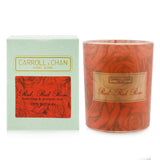 100% beeswax votive candle in recycled glass jar, infused with enchanting Red Red Rose fragrance, burns cleanly for 14 hours.