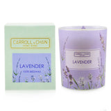 100% beeswax lavender votive candle in recycled glass jar, eco-friendly with a 14-hour burn time for a soothing ambiance.