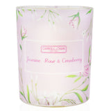 100% beeswax votive candle in Jasmine Rose Cranberry scent, 65g, with a clean burn, eco-friendly jar, 14-hour burn time.