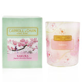 100% beeswax votive candle in Sakura scent, housed in a recycled glass jar, offering a clean burn for 14 hours.