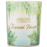 100% beeswax votive candle in Tropical Forest scent, eco-friendly, smokeless burn, decorative recycled glass jar.