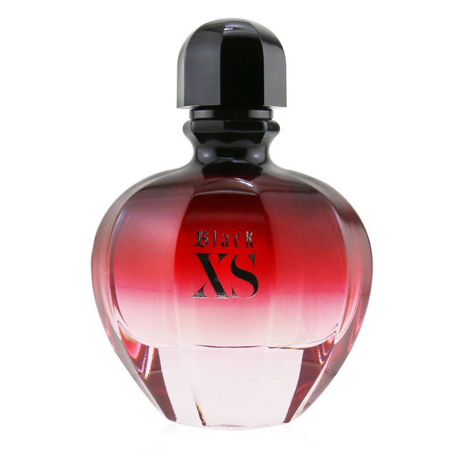 Paco Rabanne Black XS For Her 80ml EDP, a floral woody fragrance with notes of cranberry, rose, and patchouli, perfect for evening wear.