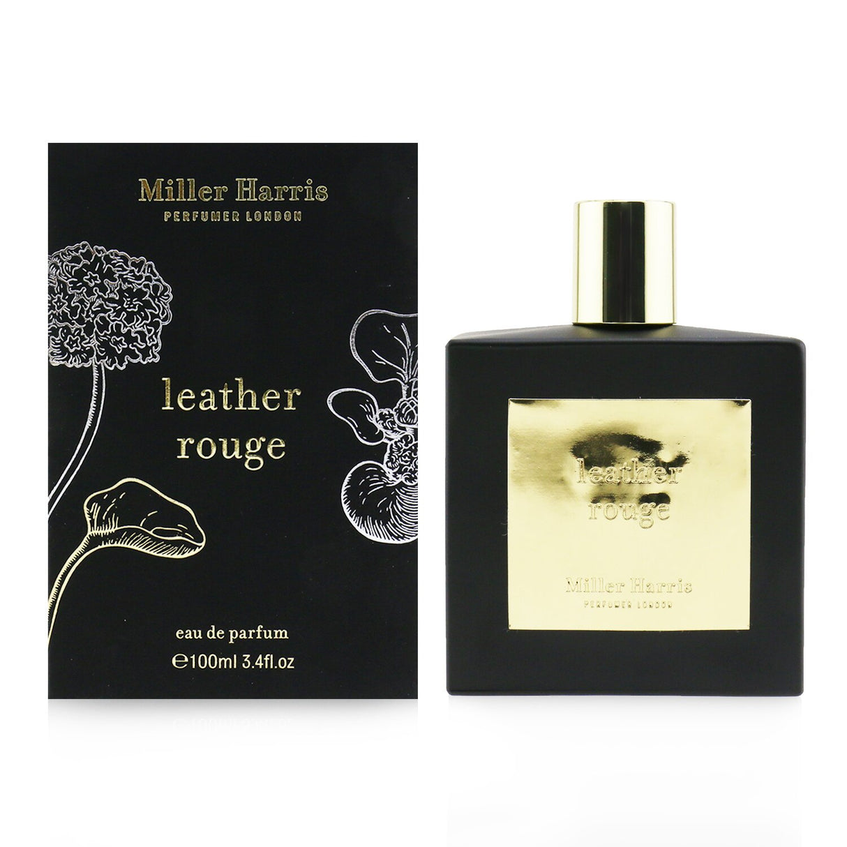 Miller Harris Leather Rouge Eau De Parfum Spray, 100ml, features sweet, smoky leather notes for a warm and charismatic fragrance.