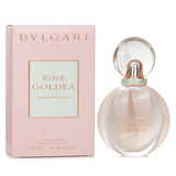 Elegant Bvlgari Rose Goldea Blossom Delight perfume, a floral blend with notes of rose, jasmine, and amber in a 75ml bottle.