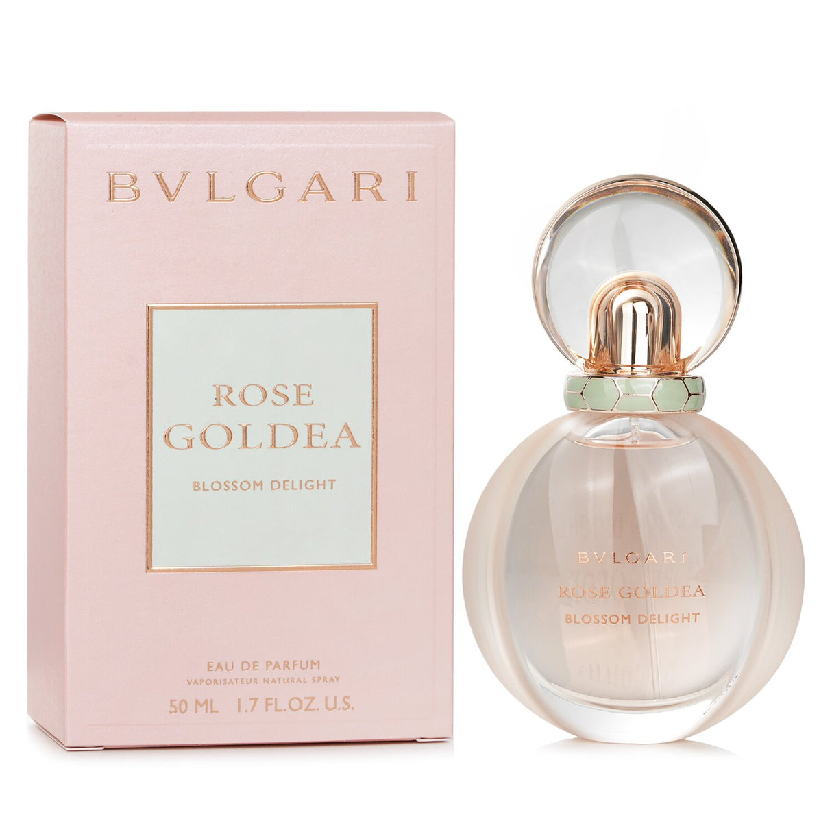 Elegant Bvlgari Rose Goldea Blossom Delight Eau De Parfum, floral fragrance in a 50ml spray, perfect for any occasion.