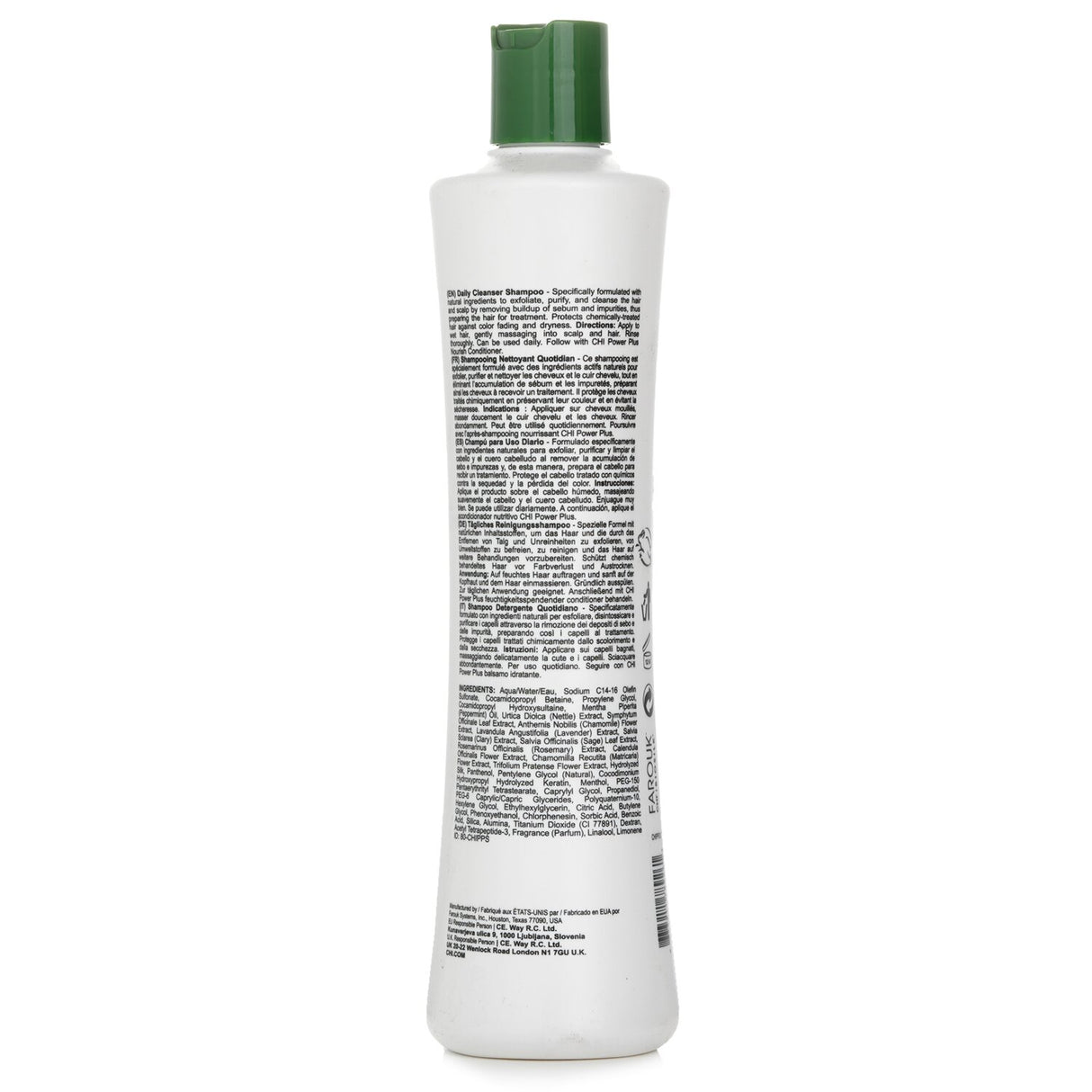 CHI Power Plus Exfoliate Shampoo 355ml: detoxifying formula with nettle and herbs, removes buildup, protects color-treated hair.