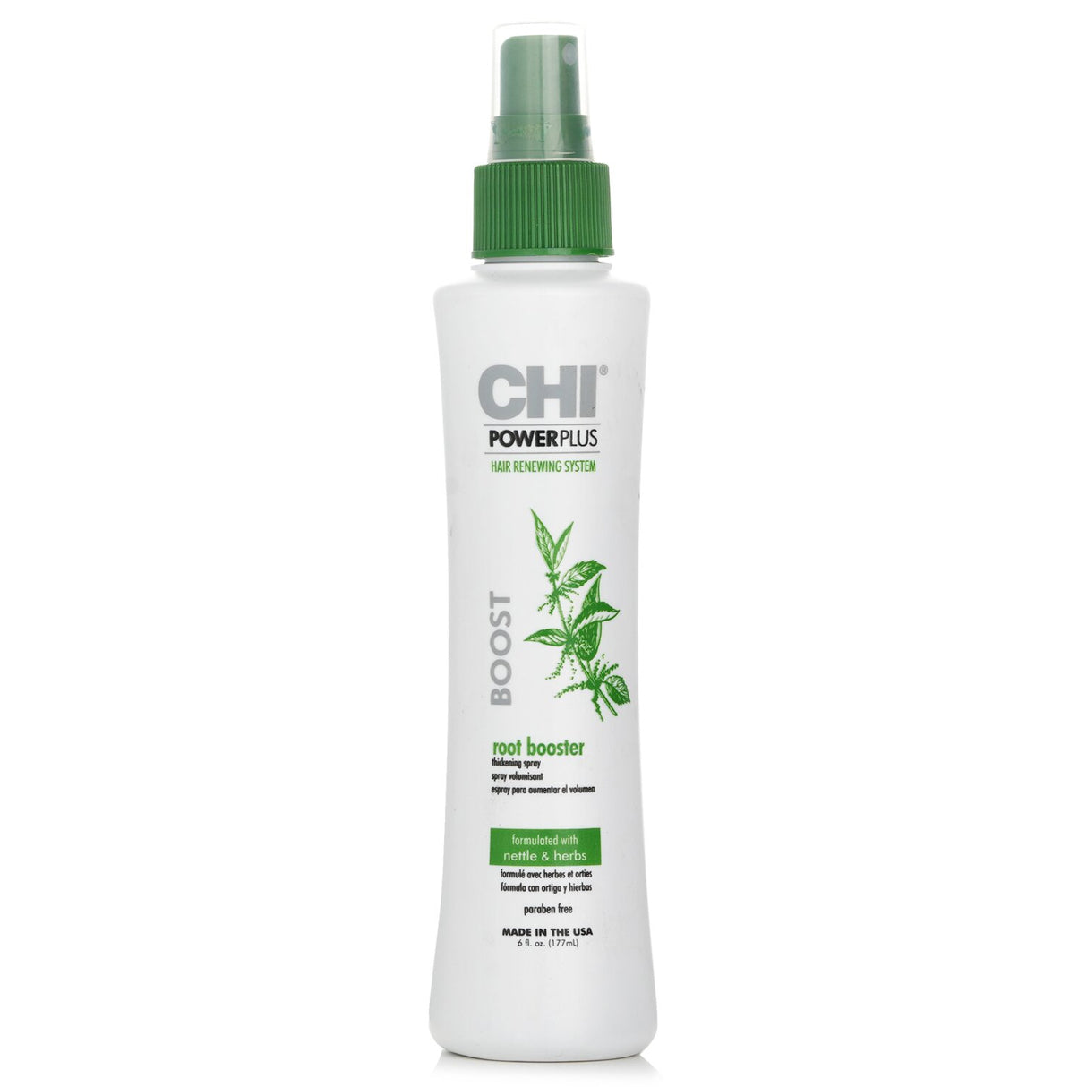 Lightweight thickening spray with nettle, enhances volume and softness for all hair types, free of harmful additives.