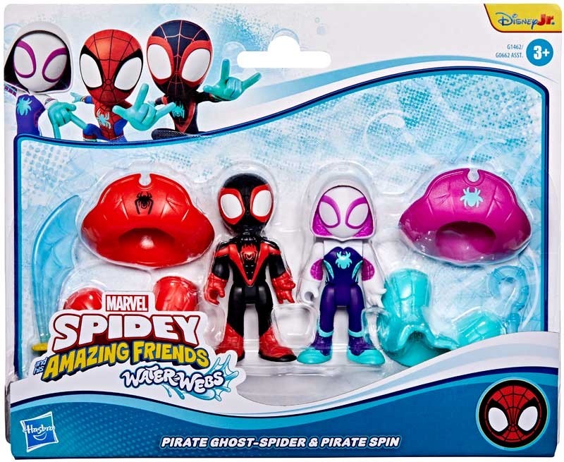 Spidey and His Amazing Friends Waterwebs 2Pk Assortment (6) Action Figure