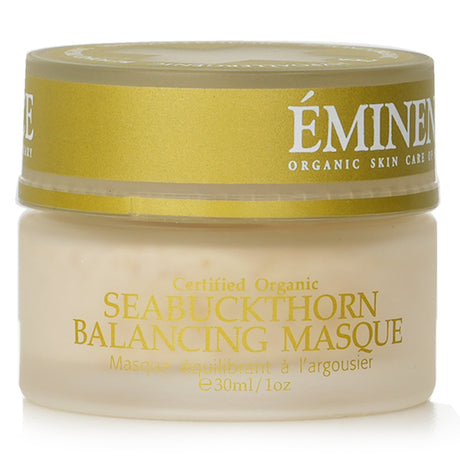 Eminence Seabuckthorn Balancing Masque in 30ml, nourishing face mask for all skin types, rich in vitamins and antioxidants.