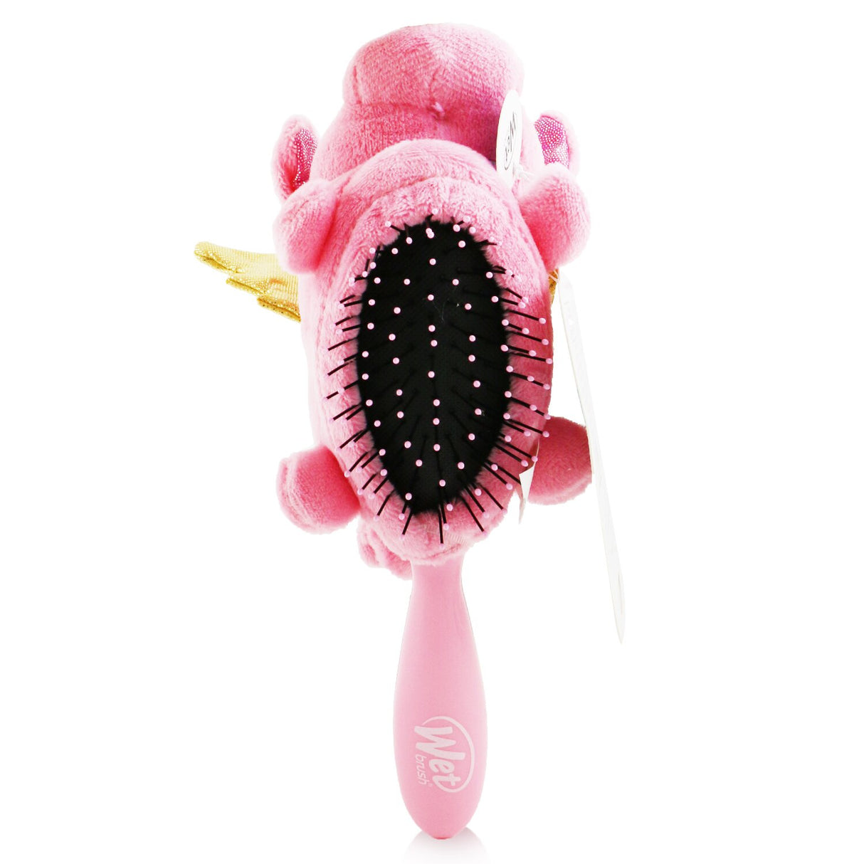 Vibrant flying pig design brush for kids, featuring IntelliFlex bristles for gentle detangling and minimal breakage.