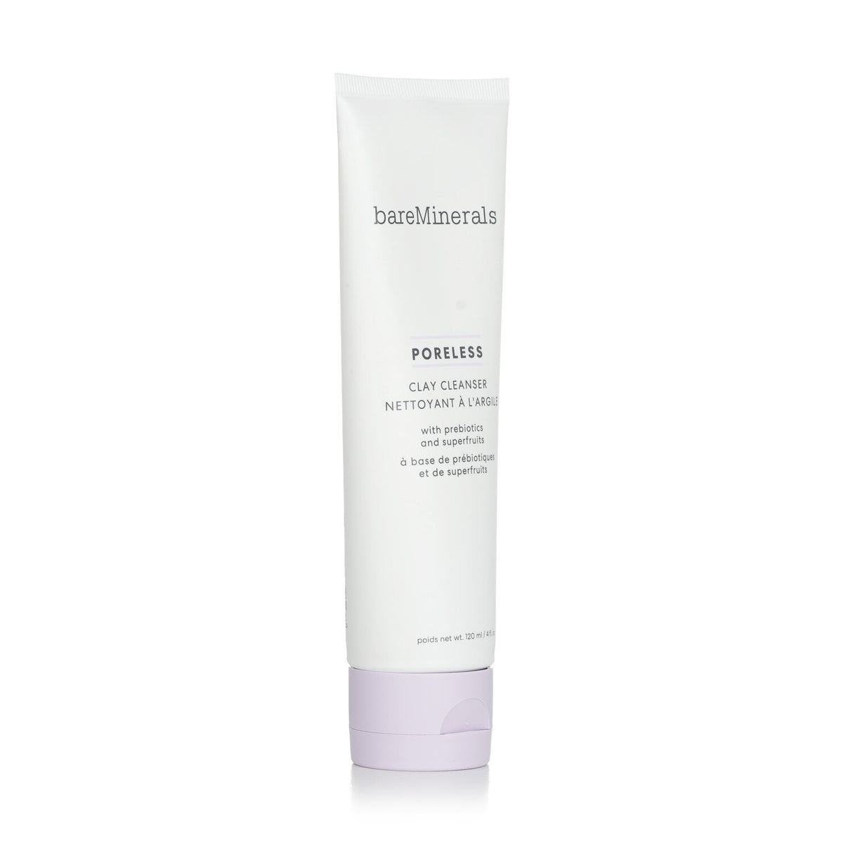 BareMinerals Poreless Clay Cleanser in a 120ml tube, designed to deeply cleanse and minimize pores for smooth, radiant skin.