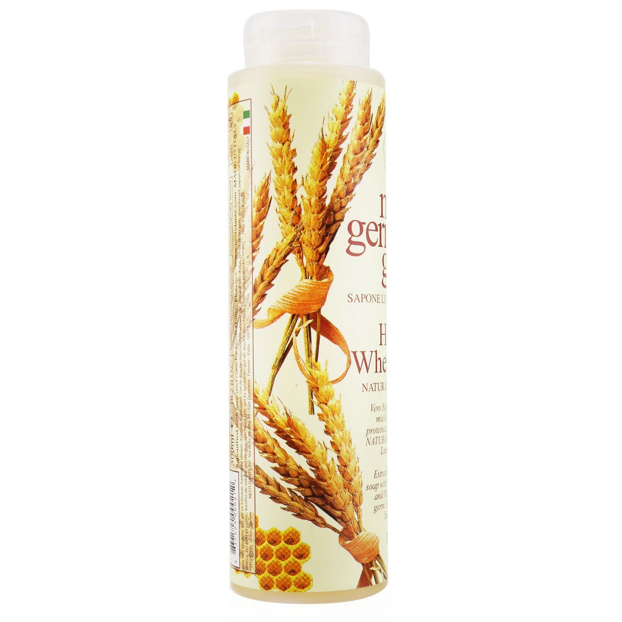 Luxurious Nesti Dante Honey Wheat Germ shower gel, 300ml, gently cleanses and nourishes skin with olive oil and wheat germ.