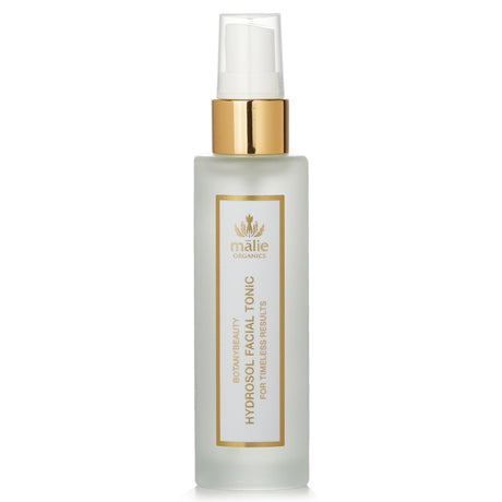 Natural hydrosol facial toner with Jasmine and Rose for all skin types, minimizing pores and soothing irritation.