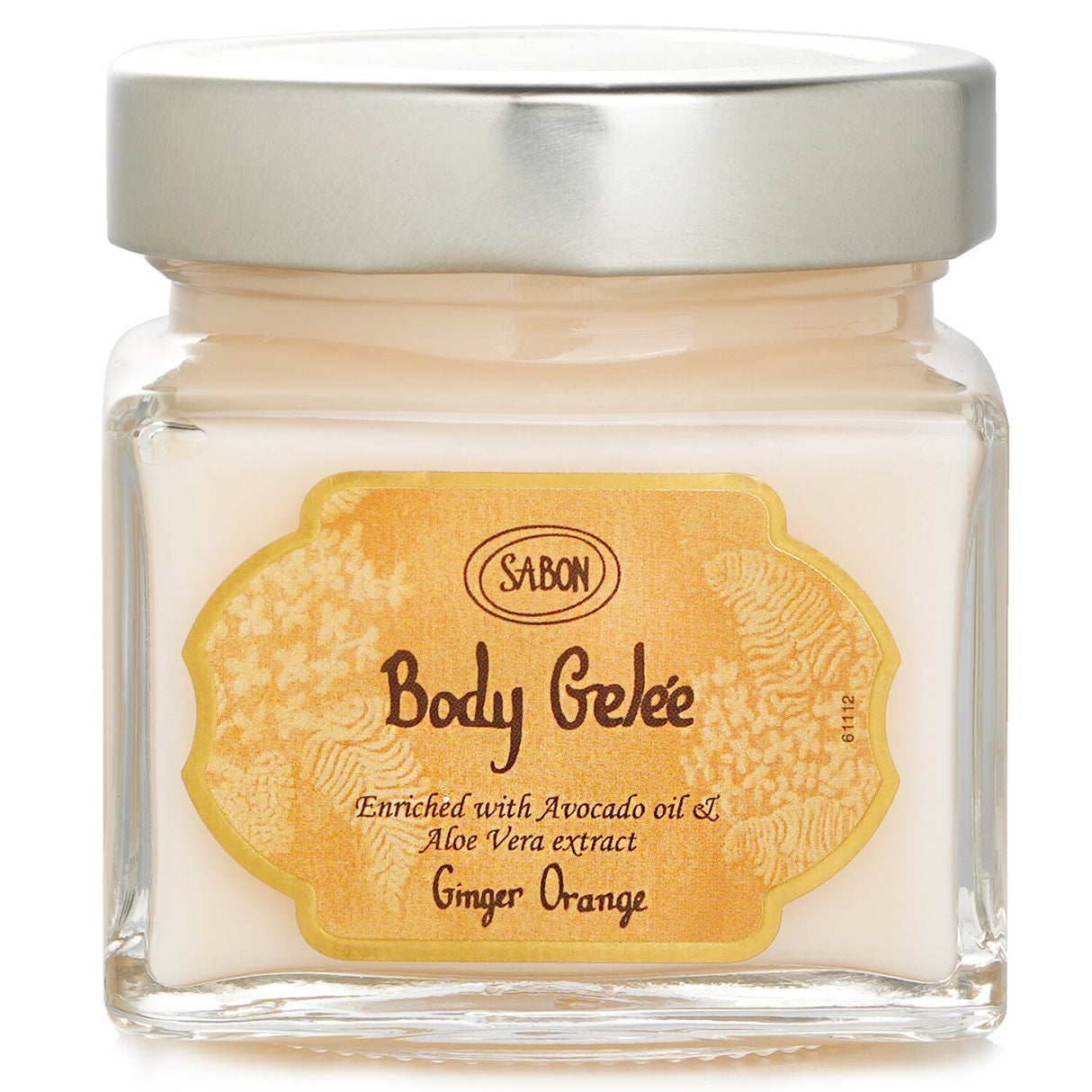 Refreshing Sabon Body Gelee in Ginger Orange, a lightweight gel infused with Avocado Oil and Aloe Vera for soft, smooth skin.