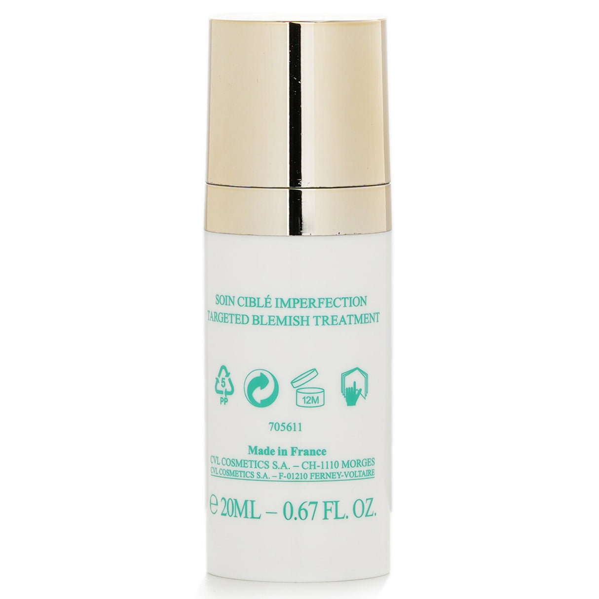 Targeted 20ml serum by Valmont for skin imperfections, soothing inflammation with Borage Oil and promoting healthy skin balance.