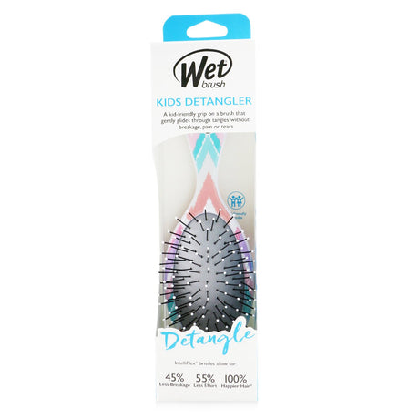 Wet Brush Kid's Detangler in Chevron, featuring ultra-soft bristles for painless knot removal and easy handling for kids.