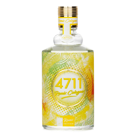 Refreshing 4711 Remix Lemon Eau De Cologne Spray, featuring citrusy notes of yuzu and Italian lemon in a vibrant 100ml bottle.