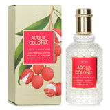 A refreshing 4711 Acqua Colonia Lychee & White Mint cologne spray, blending fruity lychee and mint notes in a vibrant 50ml bottle.