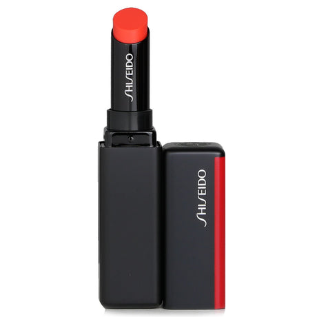 Shiseido ColorGel LipBalm in #112 Tiger Lily, a lightweight, glossy balm for vibrant, hydrated lips with semi-sheer color.