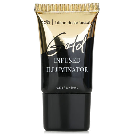 Billion Dollar Brows Gold Infused Illuminator in 20ml for a radiant glow, smoothing fine lines and hydrating all skin tones.