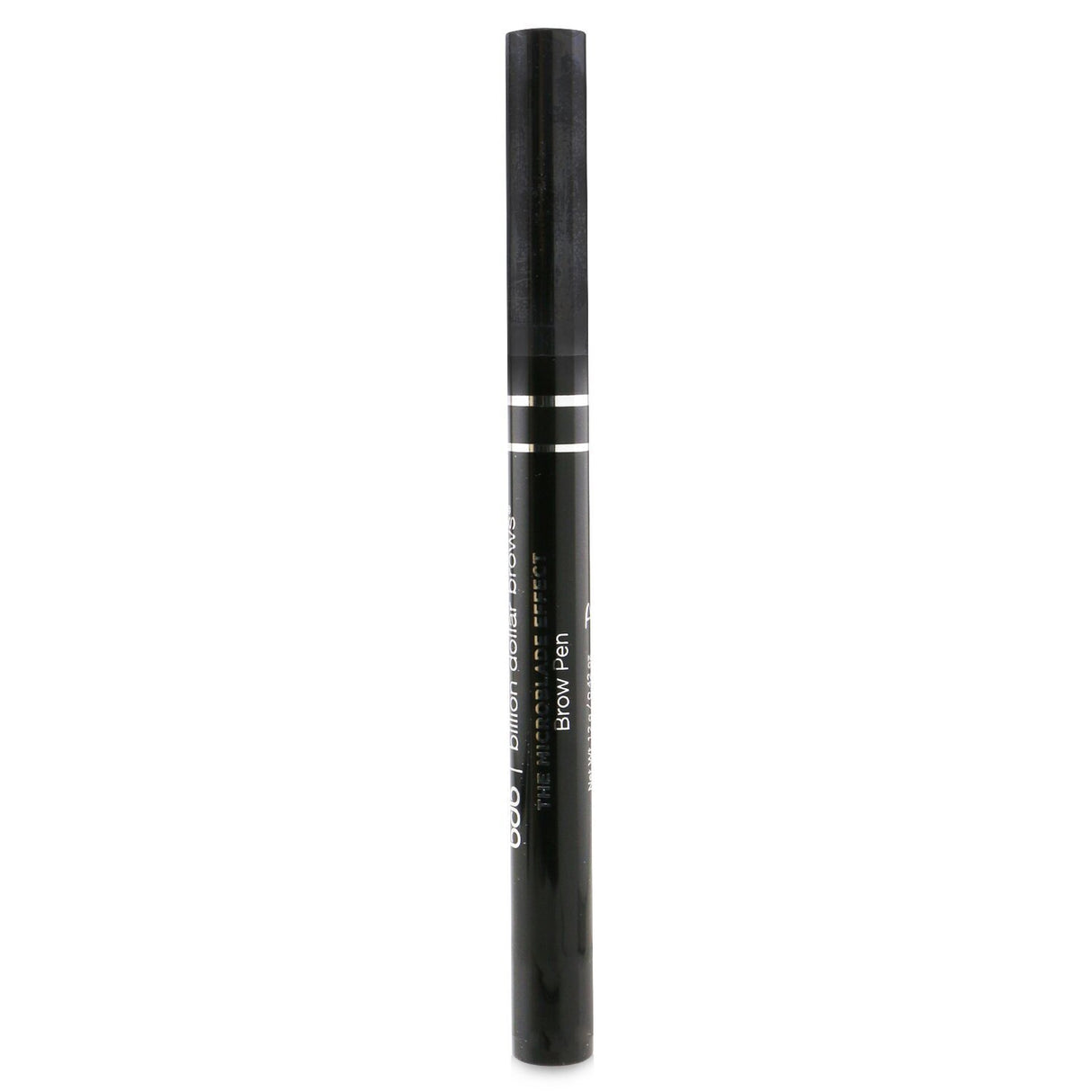 Innovative brow pen in #Raven, featuring a multi-prong tip for natural, hair-like strokes and long-lasting, waterproof formula.