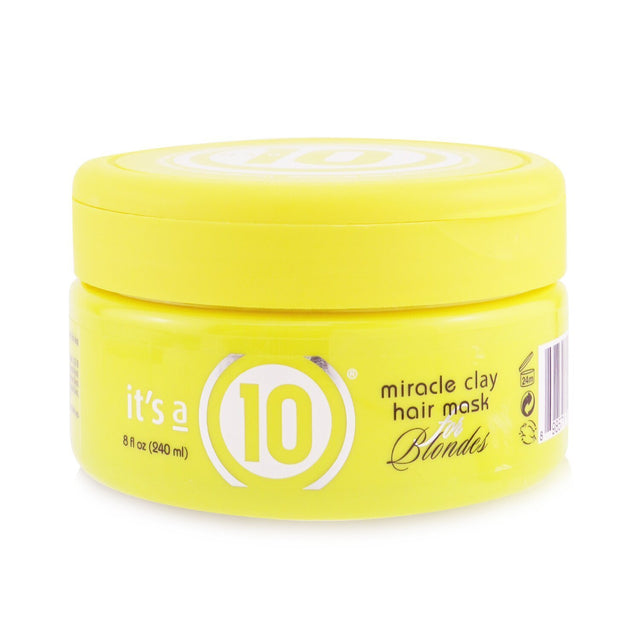 Moisturizing clay hair mask for blondes with Kaolin Clay, Avocado Oil, and Pracaxi Seed Oil for vibrant, healthy hair.