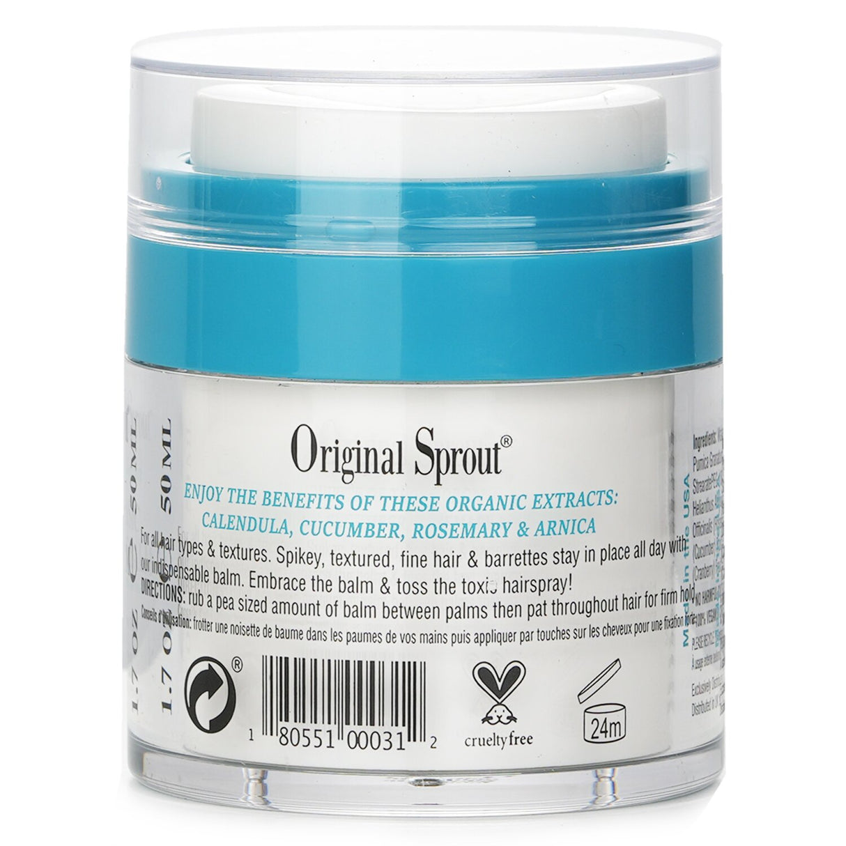 Original Sprout Classic Styling Balm in 59.1ml, hypoallergenic and vegan, nourishes and defines curls for all hair types.