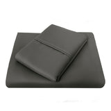 Luxurious 1000TC Graphite Queen sheet set featuring deep-fitted sheet, flat sheet, and 2 pillowcases for ultimate comfort.