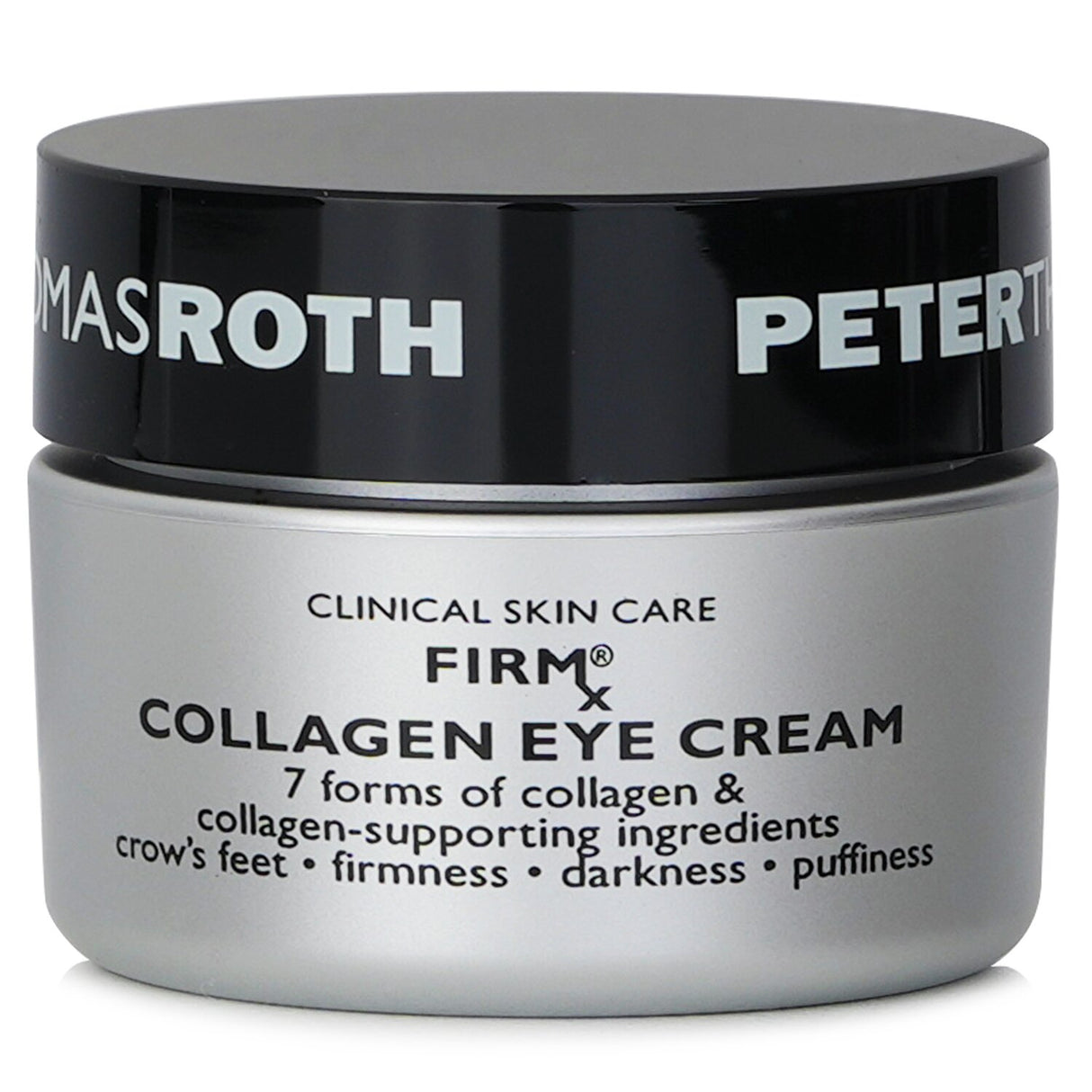 Peter Thomas Roth FIRMx Collagen Eye Cream in 15ml revitalizes eyes with collagen, caffeine, and hyaluronic acid for youthful brightness.