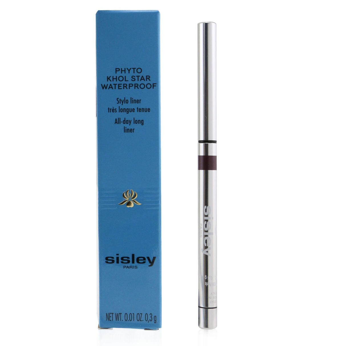 Sisley Phyto Khol Star Waterproof eyeliner in Mystic Plum, an automatic pencil with a creamy tip for long-lasting, smudge-proof definition.