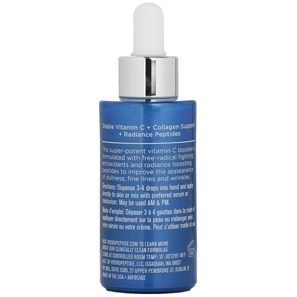 HydroPeptide Firma-Bright 20% Vitamin C Booster serum in a 30ml bottle, combating aging for a radiant complexion.