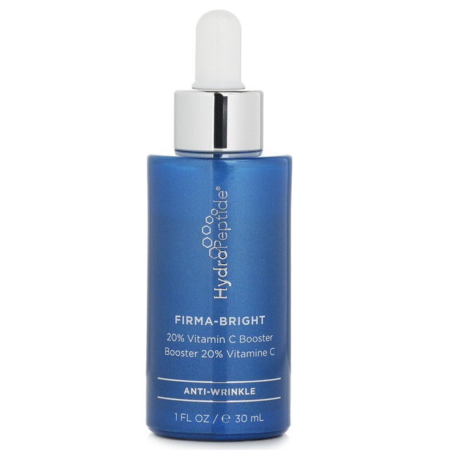 HydroPeptide Firma-Bright 20% Vitamin C Booster in a 30ml bottle, designed to enhance radiance and combat aging signs.