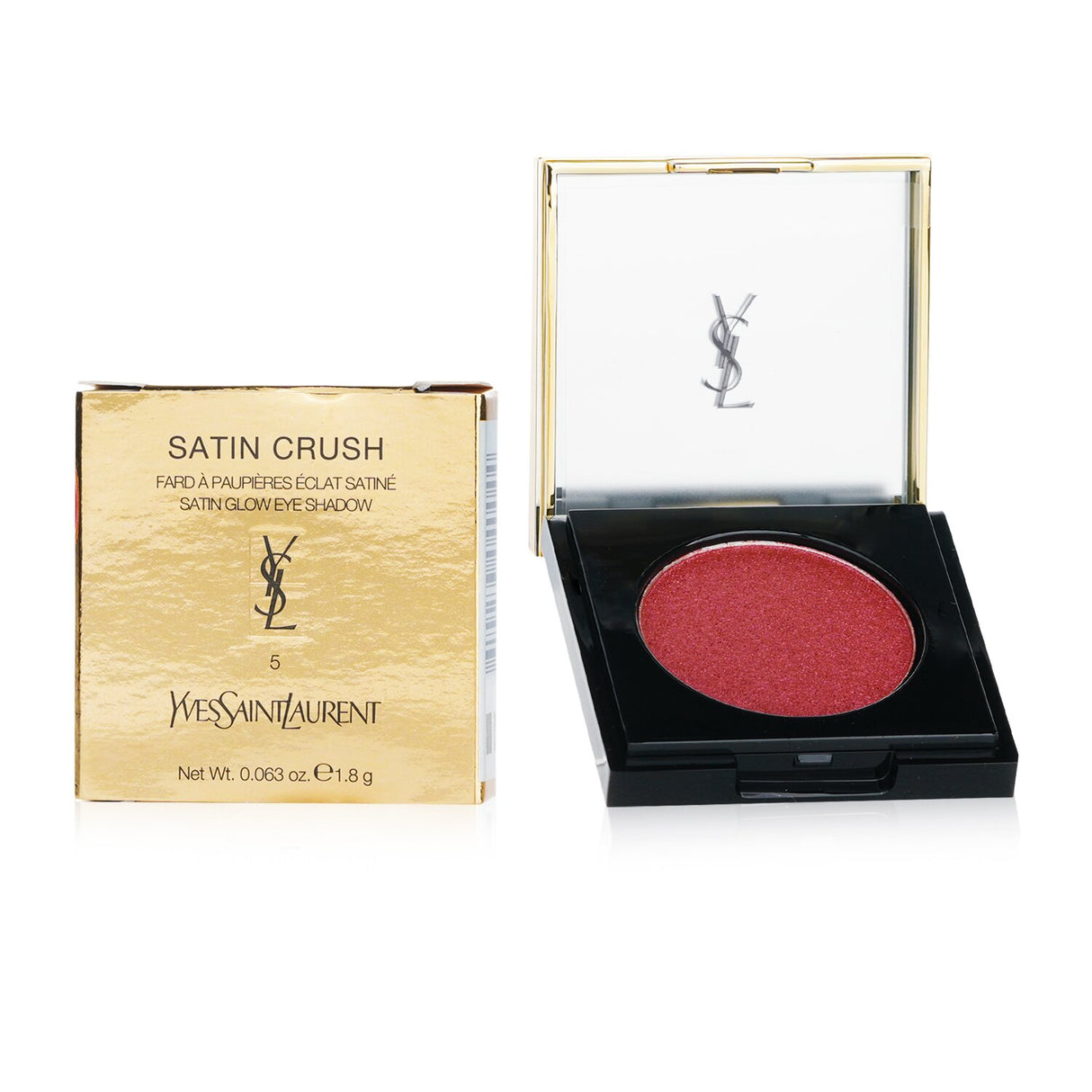 Yves Saint Laurent Satin Crush Eyeshadow in Radical Rust offers a creamy, blendable formula for intense, versatile eye looks.