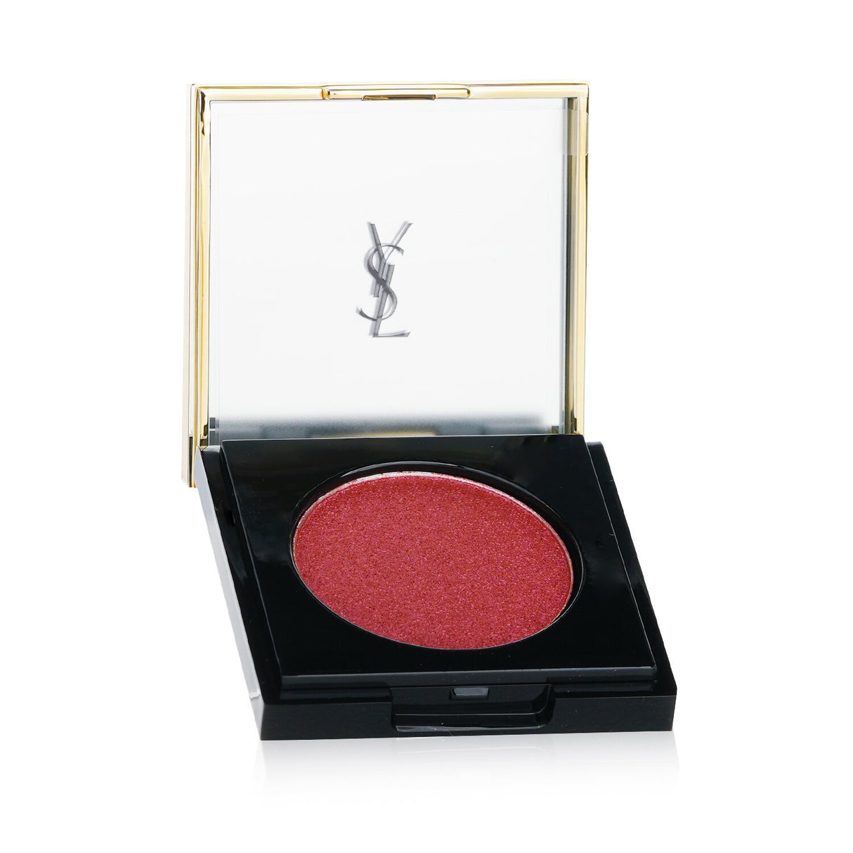 YSL Satin Crush Eyeshadow in #5 Radical Rust offers creamy color for versatile day or night looks, packaged in a chic compact.